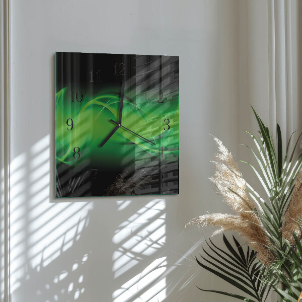 Ceas din sticlă pătrat Abstracție