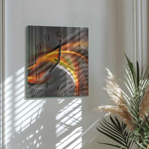 Ceas din sticlă pătrat Abstracție