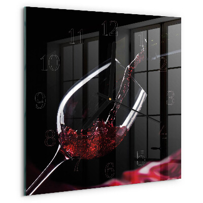 Ceas din sticlă pătrat Vin