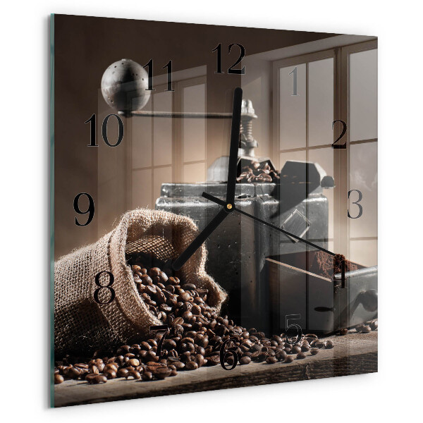 Ceas din sticlă pătrat Râșniță de cafea