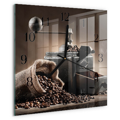 Ceas din sticlă pătrat Râșniță de cafea