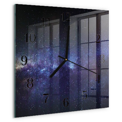 Ceas din sticlă pătrat Galaxie