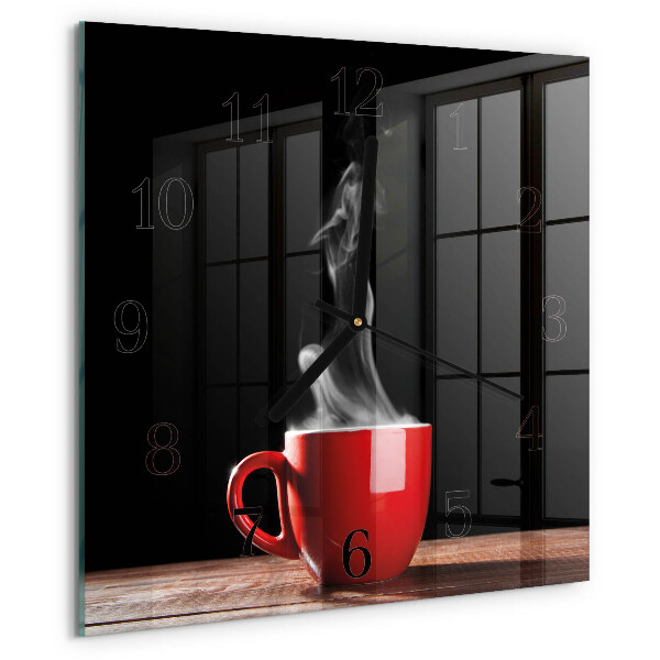 Ceas din sticlă pătrat Ceașcă de cafea
