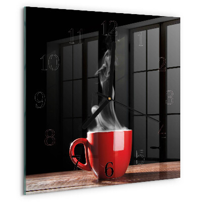 Ceas din sticlă pătrat Ceașcă de cafea
