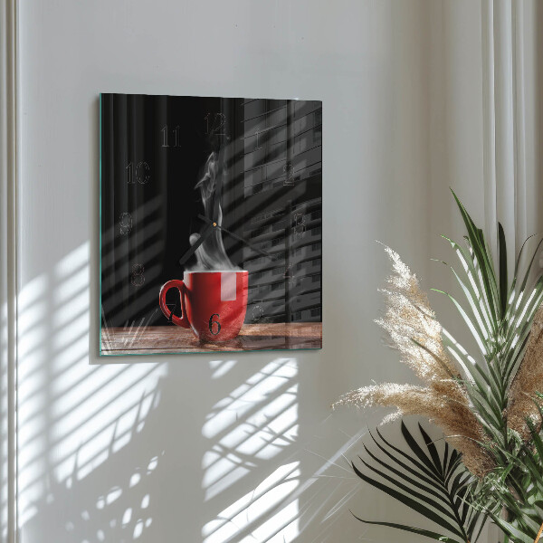 Ceas din sticlă pătrat Ceașcă de cafea