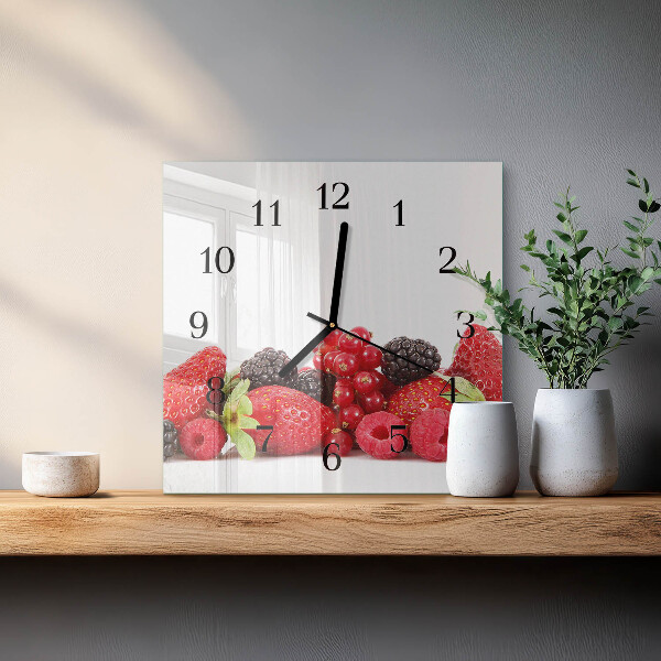 Ceas din sticlă pătrat Fructe