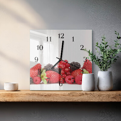 Ceas din sticlă pătrat Fructe
