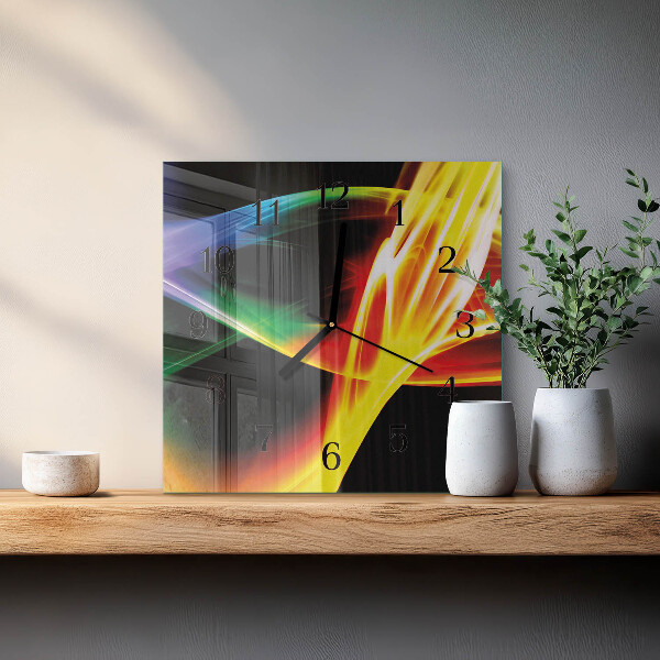 Ceas din sticlă pătrat Abstracție