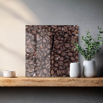 Ceas din sticlă pătrat Boabe de cafea