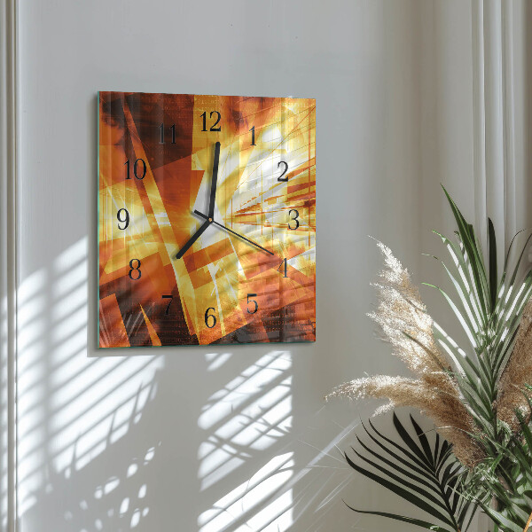 Ceas din sticlă pătrat Abstracție