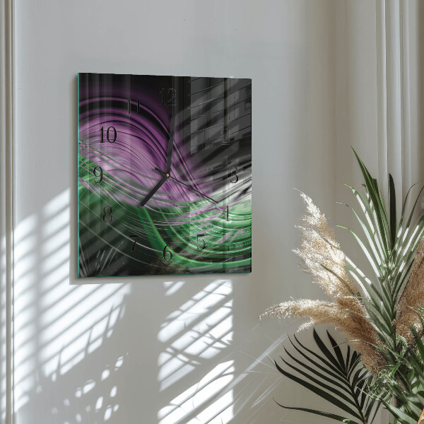 Ceas din sticlă pătrat Artă abstractă