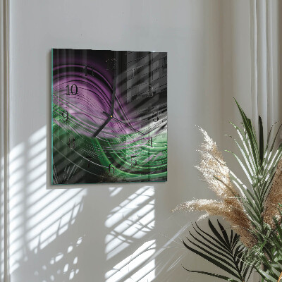 Ceas din sticlă pătrat Artă abstractă