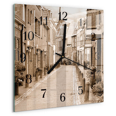 Ceas din sticlă pătrat Bulevardul Sepia
