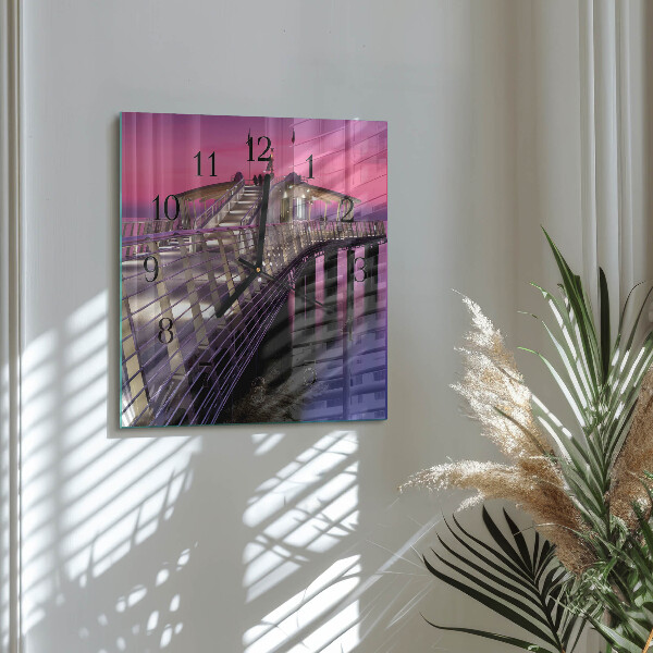 Ceas din sticlă pătrat Dig