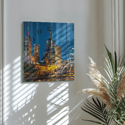 Ceas din sticlă pătrat Oraş