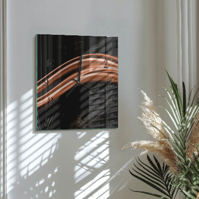 Ceas din sticlă pătrat Linii abstracte