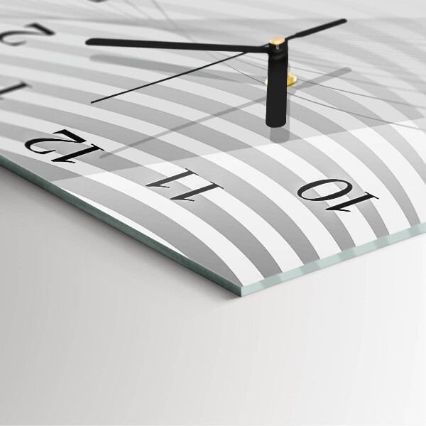 Ceas din sticlă pătrat Linii abstracte