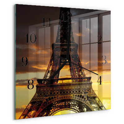 Ceas din sticlă pătrat Turnul Eiffel din Paris