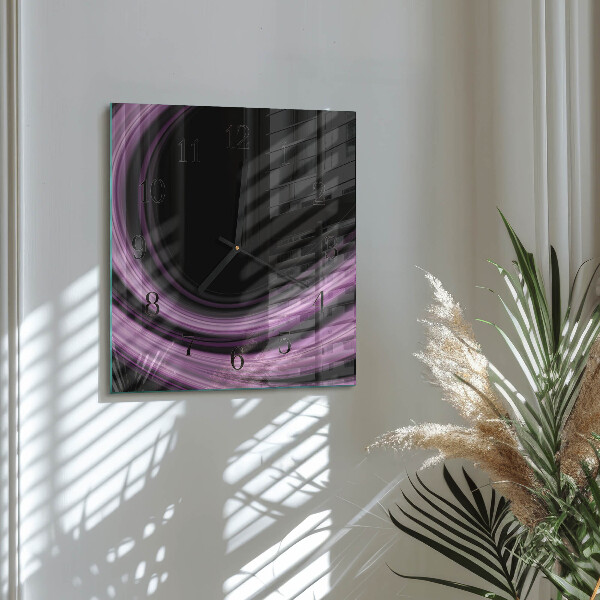Ceas din sticlă pătrat Linii abstracte