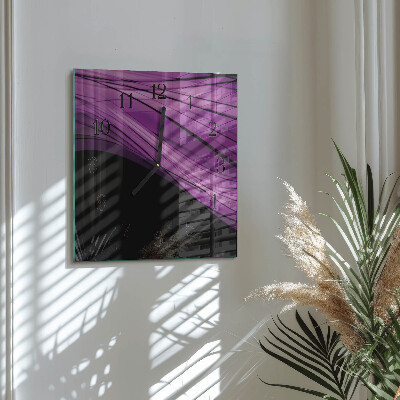Ceas din sticlă pătrat Abstracție