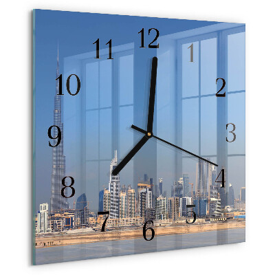 Ceas din sticlă pătrat Orizontul Dubaiului