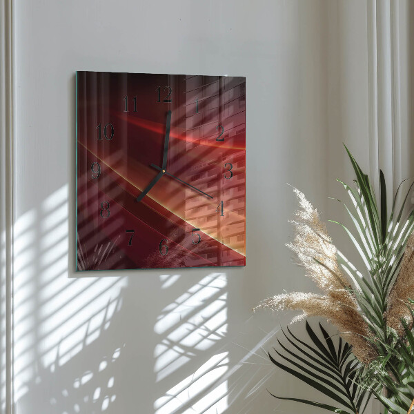 Ceas din sticlă pătrat Abstracție