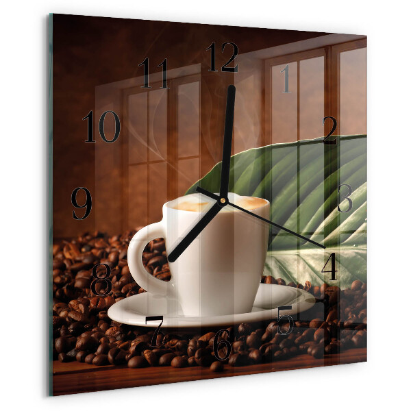 Ceas din sticlă pătrat Ceașcă de cafea