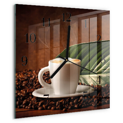 Ceas din sticlă pătrat Ceașcă de cafea