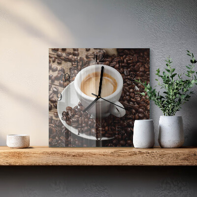 Ceas din sticlă pătrat Ceașcă de cafea