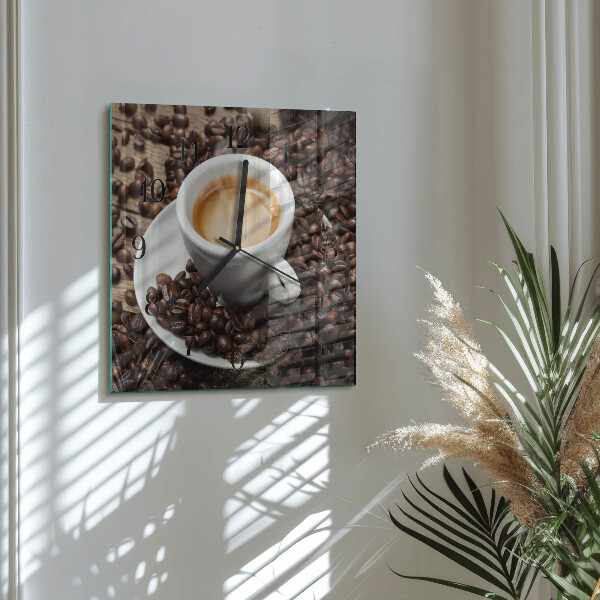Ceas din sticlă pătrat Ceașcă de cafea
