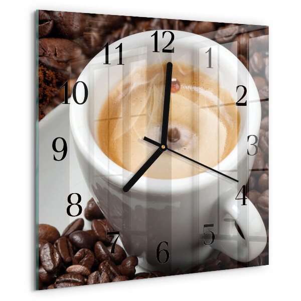 Ceas din sticlă pătrat Ceașcă de cafea