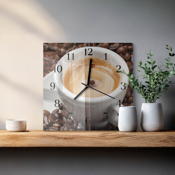 Ceas din sticlă pătrat Ceașcă de cafea