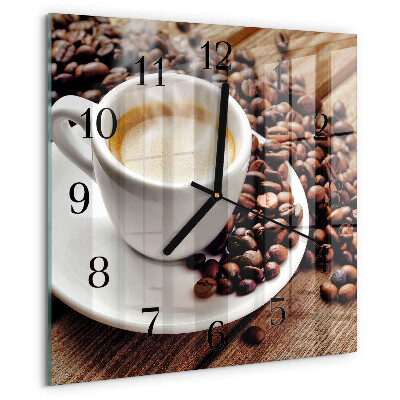 Ceas din sticlă pătrat Ceașcă de cafea