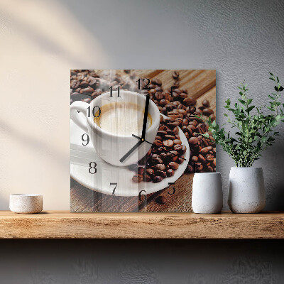 Ceas din sticlă pătrat Ceașcă de cafea