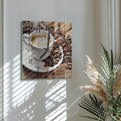Ceas din sticlă pătrat Ceașcă de cafea
