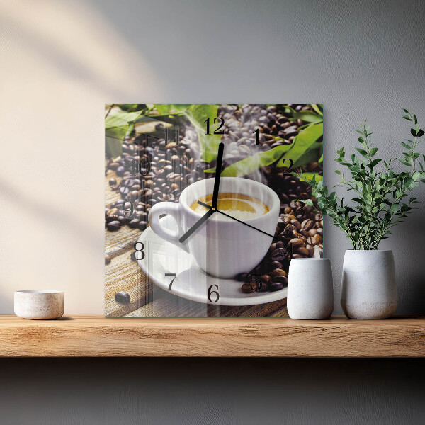 Ceas din sticlă pătrat Ceașcă de cafea