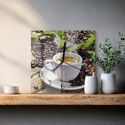 Ceas din sticlă pătrat Ceașcă de cafea