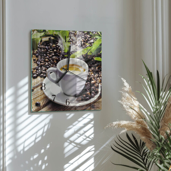 Ceas din sticlă pătrat Ceașcă de cafea
