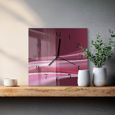 Ceas din sticlă pătrat Linii abstracte