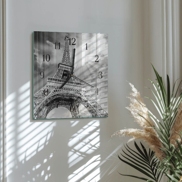 Ceas din sticlă pătrat Turnul Eiffel din Paris