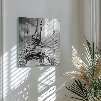 Ceas din sticlă pătrat Turnul Eiffel din Paris