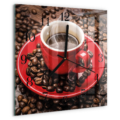 Ceas din sticlă pătrat Ceașcă de cafea