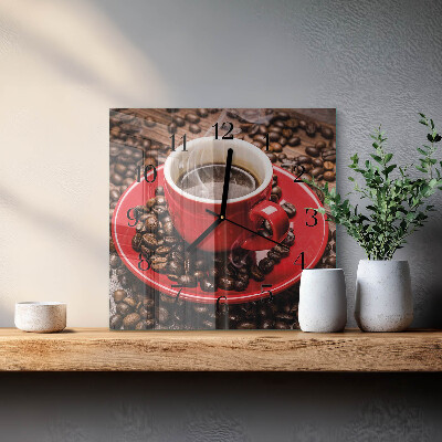 Ceas din sticlă pătrat Ceașcă de cafea