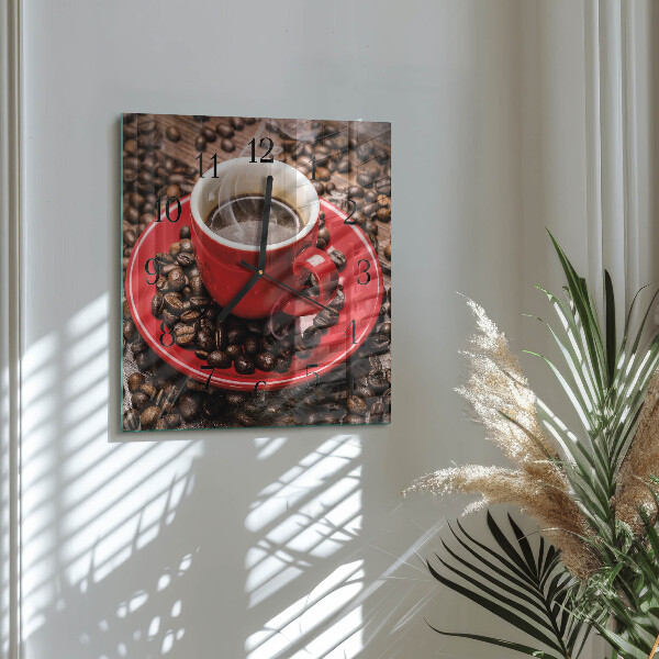 Ceas din sticlă pătrat Ceașcă de cafea
