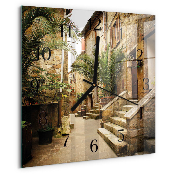 Ceas din sticlă pătrat Avenue Palms