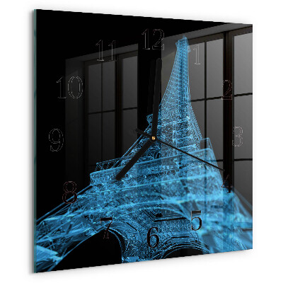 Ceas din sticlă pătrat Turnul Eiffel din Paris