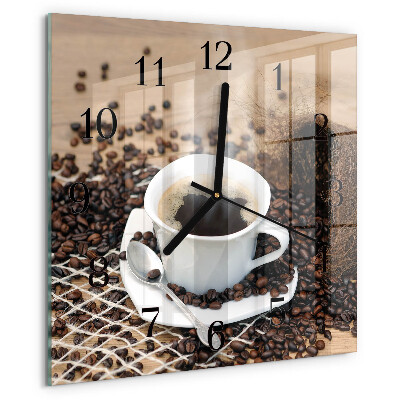 Ceas din sticlă pătrat Ceașcă de cafea