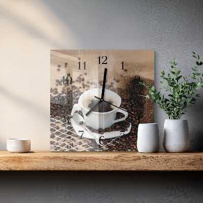 Ceas din sticlă pătrat Ceașcă de cafea