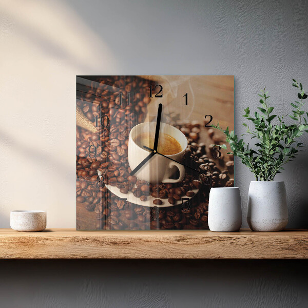 Ceas din sticlă pătrat Ceașcă de cafea