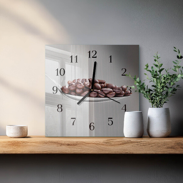 Ceas din sticlă pătrat O lingură de cafea